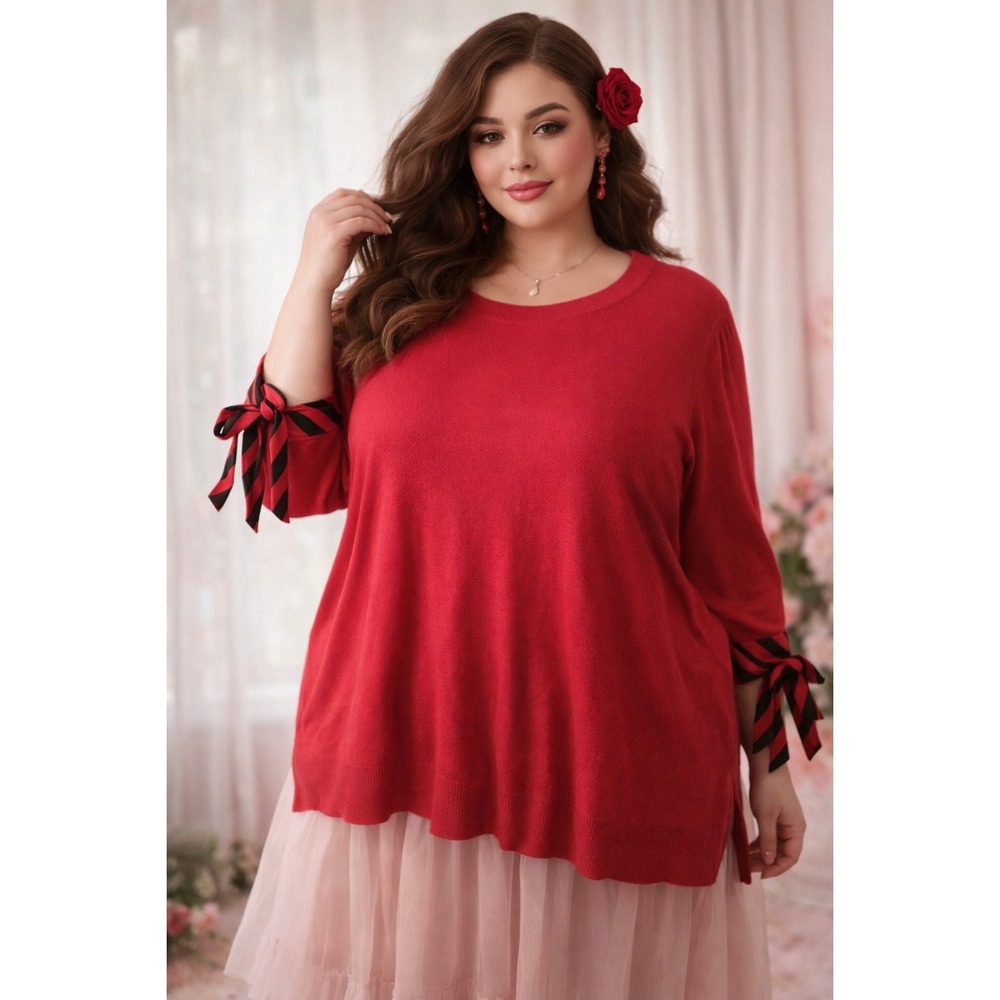 Lauren Ralph Lauren Sweater Women's Size XXL Feminine Valentines Red Lightweight